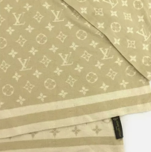 LOUIS VUITTON MONOGRAM CASHMERE SILK SCARF /A0614 - Picture 11 of 14